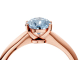 Rose gold Fancy Blue Pear Cut Diamond Solitaire Engagement Ring with Classic Band and Four-Prong Setting_28
