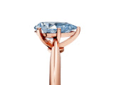 Rose gold Fancy Blue Pear Cut Diamond Solitaire Engagement Ring with Classic Band and Four-Prong Setting_29