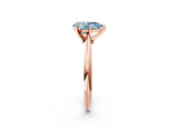Rose gold Fancy Blue Pear Cut Diamond Solitaire Engagement Ring with Classic Band and Four-Prong Setting_89
