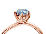Rose gold Fancy Blue Pear Cut Diamond Solitaire Engagement Ring with Four-Prong Setting and Classic Band_24