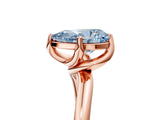Rose gold Fancy Blue Pear Cut Diamond Solitaire Engagement Ring with Four-Prong Setting and Classic Band_25