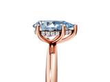 Rose gold Fancy Blue Pear  Cut Solitaire Engagement Ring with Four-Prong Setting and Classic Band_25