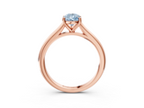Rose gold Fancy Blue Pear  Cut Solitaire Ring with Cathedral Band and Four-Prong Setting_41