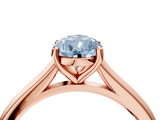 Rose gold Fancy Blue Pear  Cut Solitaire Ring with Cathedral Band and Four-Prong Setting_42