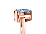 Rose gold Fancy Blue Pear  Cut Solitaire Ring with Four-Prong Setting and Classic Band_52