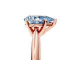 Rose gold Fancy Blue Pear  Cut Solitaire Ring with Four-Prong Setting on a Classic Band_52
