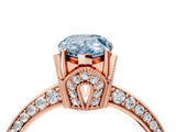 Rose gold Fancy Blue Pear Cut Solitaire Split Shank Pave Diamond Engagement Ring with Four-Prong Setting_28