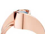 Rose gold Fancy Blue Pear Cut Solitaire Tension-Set Diamond Split Shank Ring_4