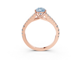 Rose gold Fancy Blue Pear  Cut Split Shank Pave Diamond Engagement Ring with Four-Prong Setting_80
