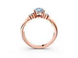 Rose gold Fancy Blue Pear  Cut Three-Stone Channel Set Ring with Bar Prongs_50