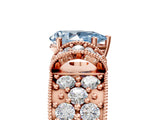 Rose gold Fancy Blue Pear  Halo Pave Diamond Engagement Ring with Milgrain Detailing_54