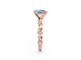 Rose gold Fancy Blue Pear  Solitaire Bezel-Set Diamond Ring with Beaded Band and Four-Prong Setting_34