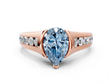 Rose gold Fancy Blue Pear  Solitaire Bezel-Set Diamond Ring with Channel-Set Band_36