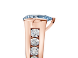 Rose gold Fancy Blue Pear  Solitaire Bezel-Set Diamond Ring with Channel-Set Band_41