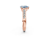 Rose gold Fancy Blue Pear  Solitaire Channel-Set Diamond Engagement Ring with Four-Prong Setting_52
