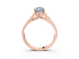 Rose gold Fancy Blue Pear  Solitaire Channel-Set Diamond Engagement Ring with Four-Prong Setting_53