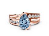 Rose gold Fancy Blue Pear  Solitaire Channel-Set Split Shank Ring with Tension Prong Setting_3