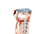 Rose gold Fancy Blue Pear  Solitaire Channel-Set Split Shank Ring with Tension Prong Setting_8