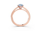 Rose gold Fancy Blue Pear  Solitaire Diamond Engagement Ring with Four-Prong Setting on a Classic Band_6