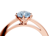 Rose gold Fancy Blue Pear  Solitaire Diamond Engagement Ring with Four-Prong Setting on a Classic Band_7