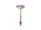 Rose gold Fancy Blue Pear  Solitaire Diamond Engagement Ring with Pave Band and Six-Prong Setting_22