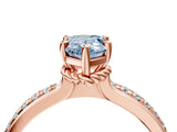 Rose gold Fancy Blue Pear  Solitaire Diamond Ring with Channel Set Band and Six-Prong Setting_51