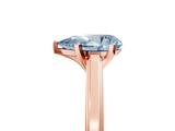 Rose gold Fancy Blue Pear  Solitaire Diamond Ring with Four-Prong Setting and Classic Band_8
