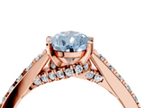 Rose gold Fancy Blue Pear  Solitaire Diamond Ring with Pavé Band and Four-Prong Setting_68