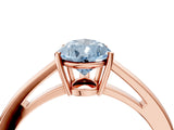 Rose gold Fancy Blue Pear  Solitaire Diamond Ring with Split Shank and Four-Prong Setting_16