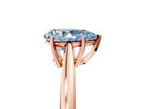 Rose gold Fancy Blue Pear  Solitaire Diamond Ring with Split Shank and Four-Prong Setting_17