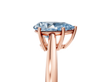Rose gold Fancy Blue Pear  Solitaire Diamond Ring with Split Shank and Four-Prong Setting_25