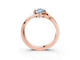 Rose gold Fancy Blue Pear  Solitaire Diamond Ring with Split Shank and Prong Setting_44