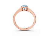 Rose gold Fancy Blue Pear  Solitaire Diamond Ring with Tapered Band and Four-Prong Setting_52