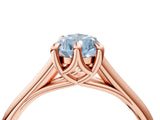 Rose gold Fancy Blue Pear  Solitaire Engagement Ring with Six-Prong Setting and Classic Band 5