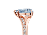 Rose gold Fancy Blue Pear  Solitaire Pavé Band with Four-Prong Setting_50