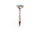 Rose gold Fancy Blue Pear  Solitaire Pavé Diamond Engagement Ring with Four-Prong Setting_27