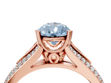Rose gold Fancy Blue Pear  Solitaire Pave Split Shank Engagement Ring with Six-Prong Setting_41