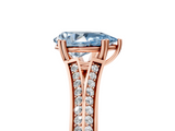 Rose gold Fancy Blue Pear  Solitaire Pave Split Shank Engagement Ring with Six-Prong Setting_42