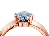 Rose gold Fancy Blue Pear  Solitaire Tension Set Diamond Ring with Wide Band_42