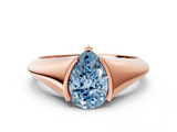 Rose gold Fancy Blue Pear  Solitaire Tension Set Diamond Ring_20