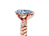 Rose gold Fancy Blue Pear  Solitaire Twisted Band Prong Set Engagement Ring_66