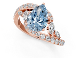 Rose gold Fancy Blue Pear  Solitaire with Pavé Twist Band and Four-Prong Setting_73