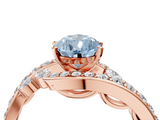 Rose gold Fancy Blue Pear  Solitaire with Pavé Twist Band and Four-Prong Setting_76