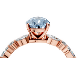 Rose gold Fancy Blue Pear  Solitaire with Side Stones on a Pavé Band and Four-Prong Setting_27