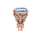 Rose gold Fancy Blue Princess  Brilliant Solitaire with Pave Band and Four-Prong Setting_25