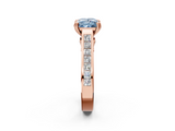 Rose gold Fancy Blue Princess  Cut Channel Set Solitaire Engagement Ring with Prong Setting_22