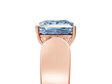 Rose gold Fancy Blue Princess Cut Cut Diamond Channel Set Solitaire Ring with Four-Prong Setting_5