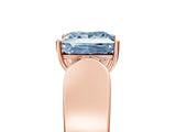 Rose gold Fancy Blue Princess Cut Diamond Channel Set Solitaire Ring with Four-Prong Setting_17
