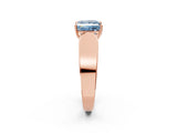 Rose gold Fancy Blue Princess Cut Diamond Channel Set Solitaire Ring with Four-Prong Setting_50