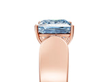 Rose gold Fancy Blue Princess Cut Diamond Channel Set Solitaire Ring with Four-Prong Setting_53